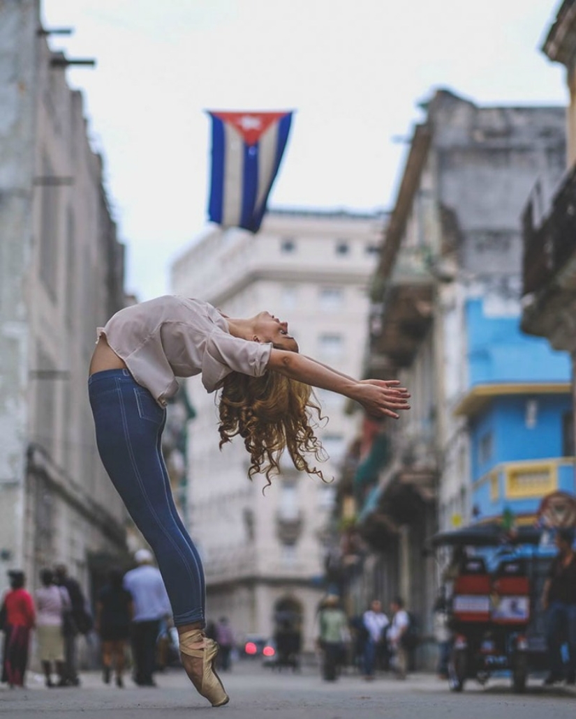 Cuban passion and Russian Ballet School: street shots of dancers Cuban passion and Russian Ballet School: street shots of dancers