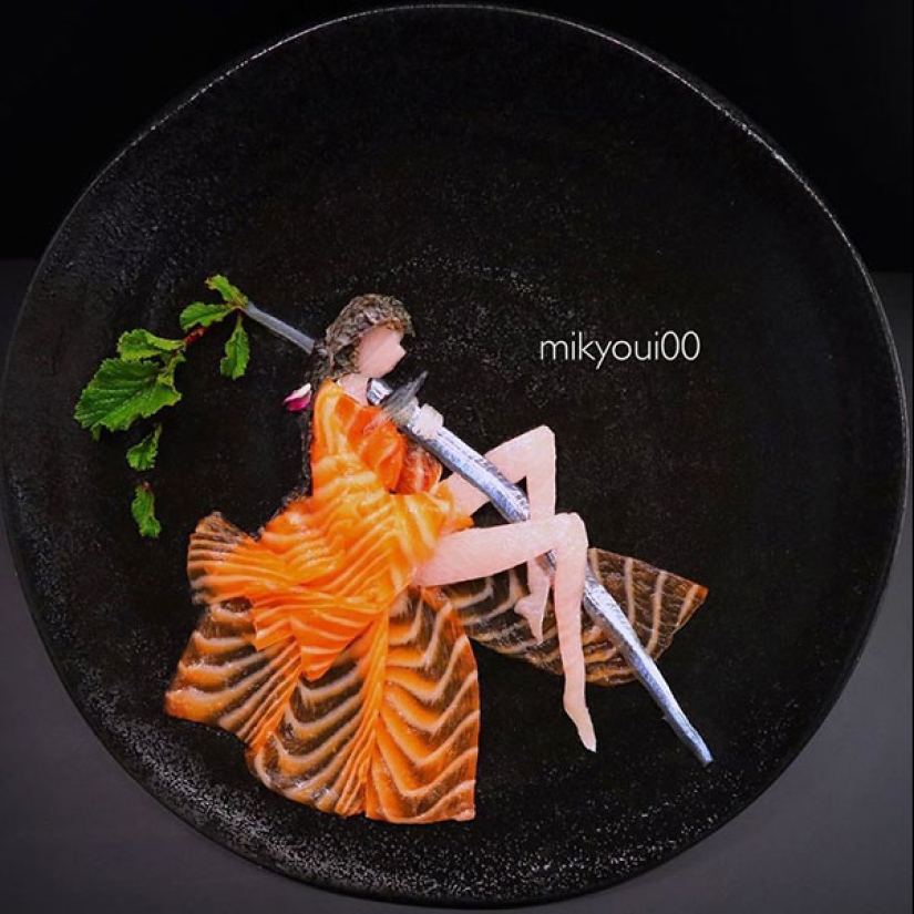 Culinary art plates: Japanese chef turns cutting fish into real masterpieces Culinary art plates: Japanese chef turns cutting fish into real masterpieces