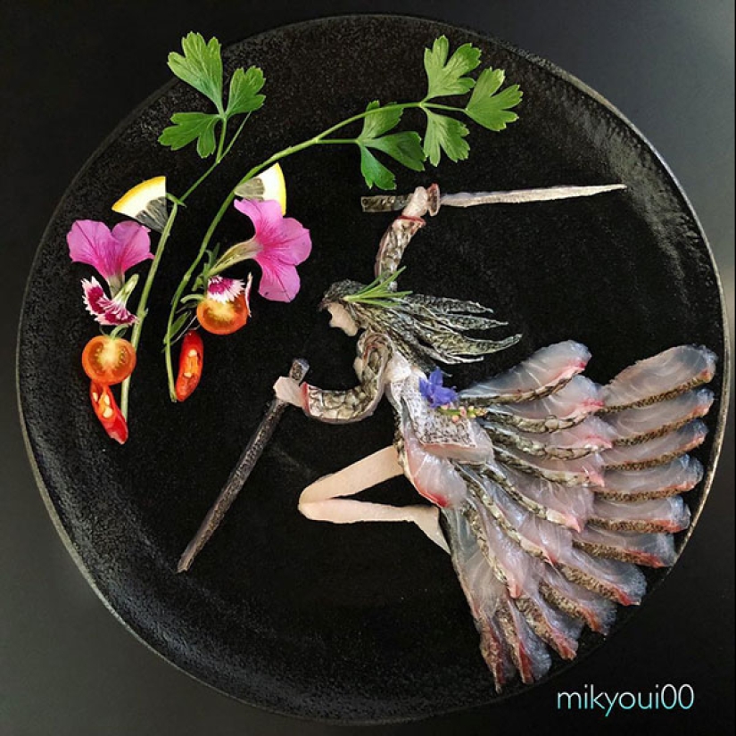 Culinary art plates: Japanese chef turns cutting fish into real masterpieces Culinary art plates: Japanese chef turns cutting fish into real masterpieces