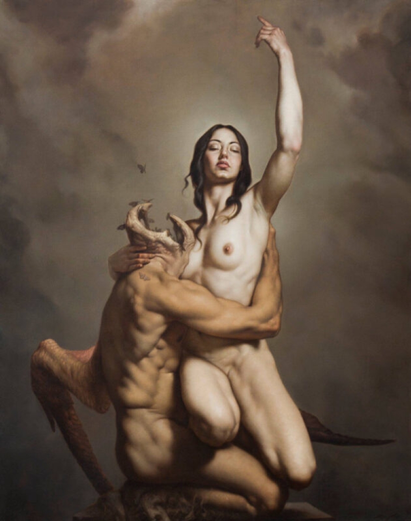 Dark eroticism in the Baroque style from the modern classic of painting Roberto Ferri