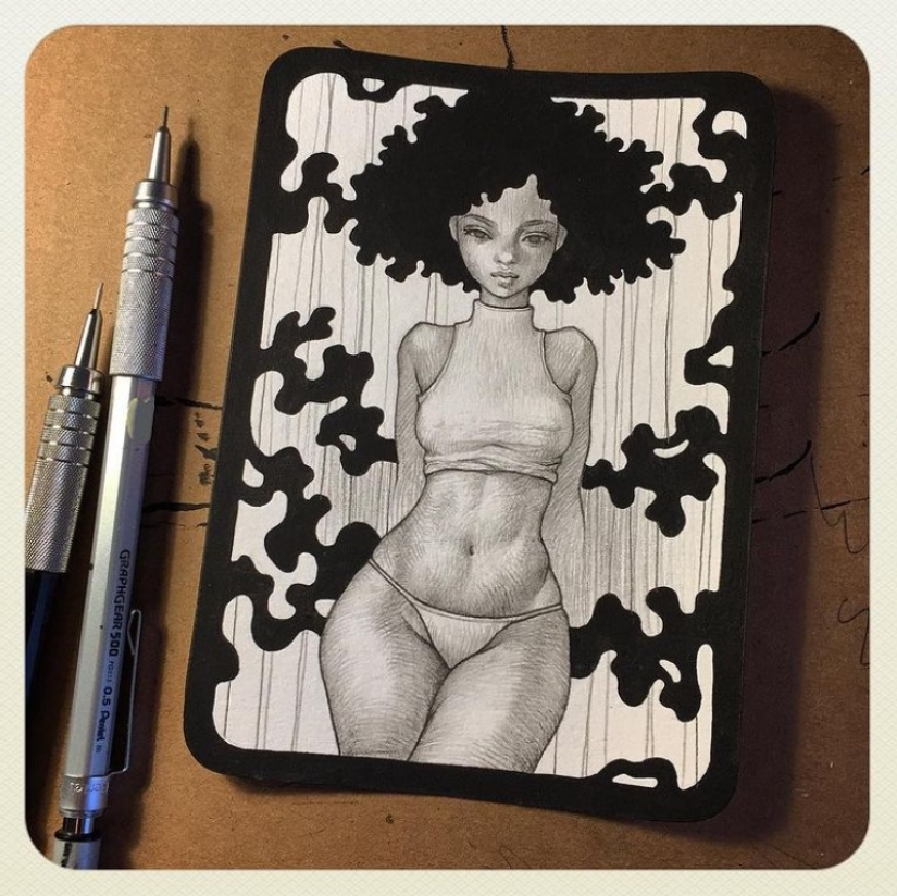 Delicate and Seductive Wood Paintings by Audrey Kawasaki Delicate and Seductive Wood Paintings by Audrey Kawasaki