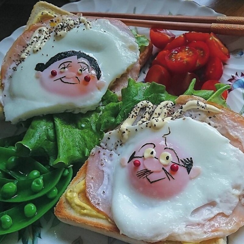 Deliciosos y hermosos huevos de un gran Japonés mamá