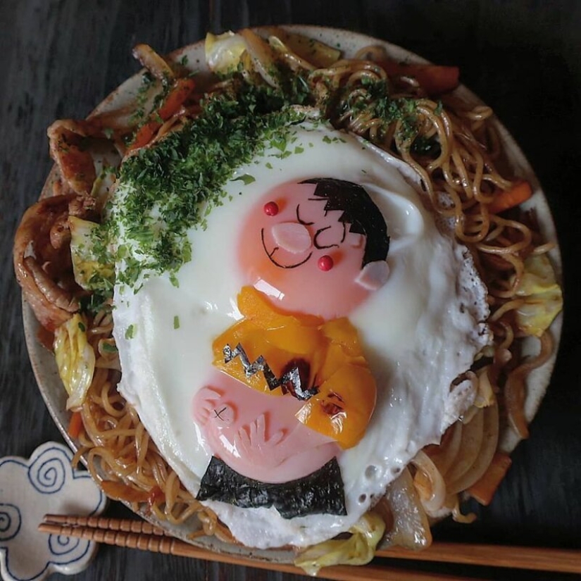 Deliciosos y hermosos huevos de un gran Japonés mamá