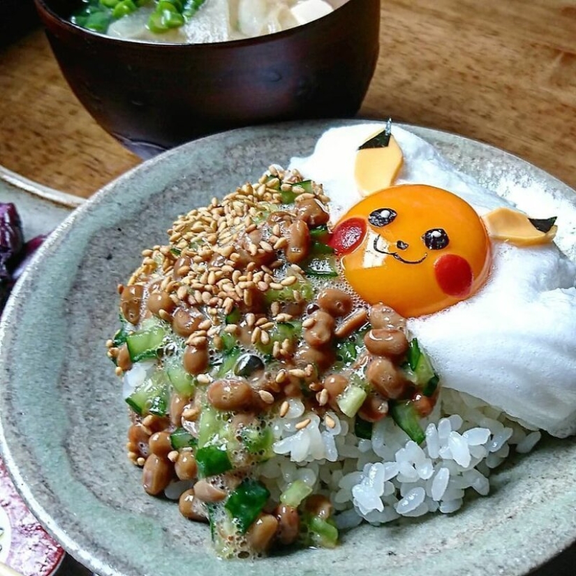 Deliciosos y hermosos huevos de un gran Japonés mamá