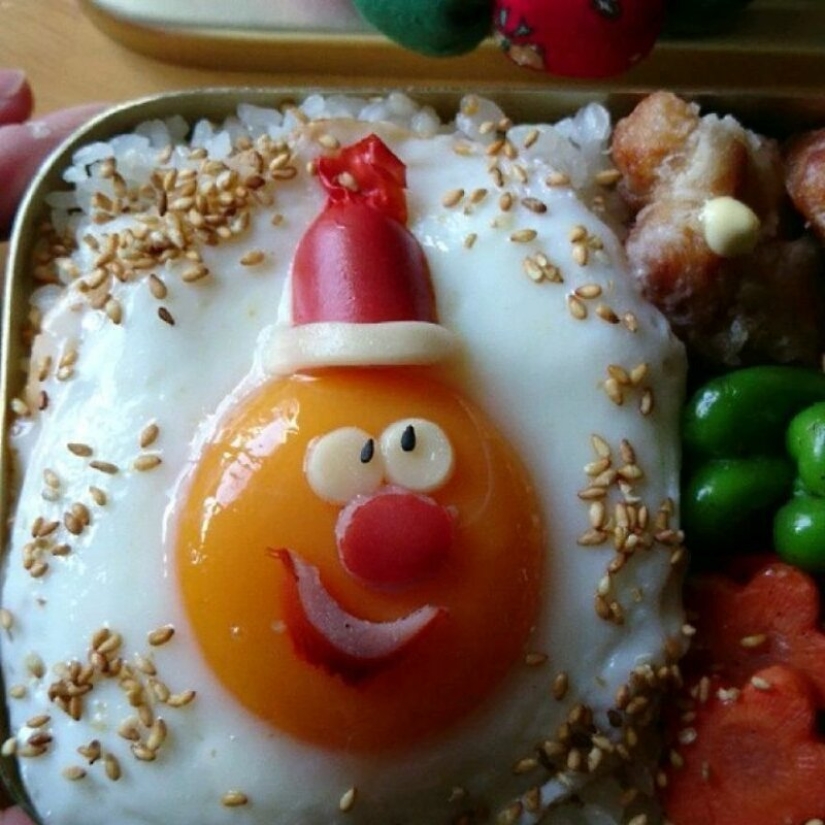 Deliciosos y hermosos huevos de un gran Japonés mamá