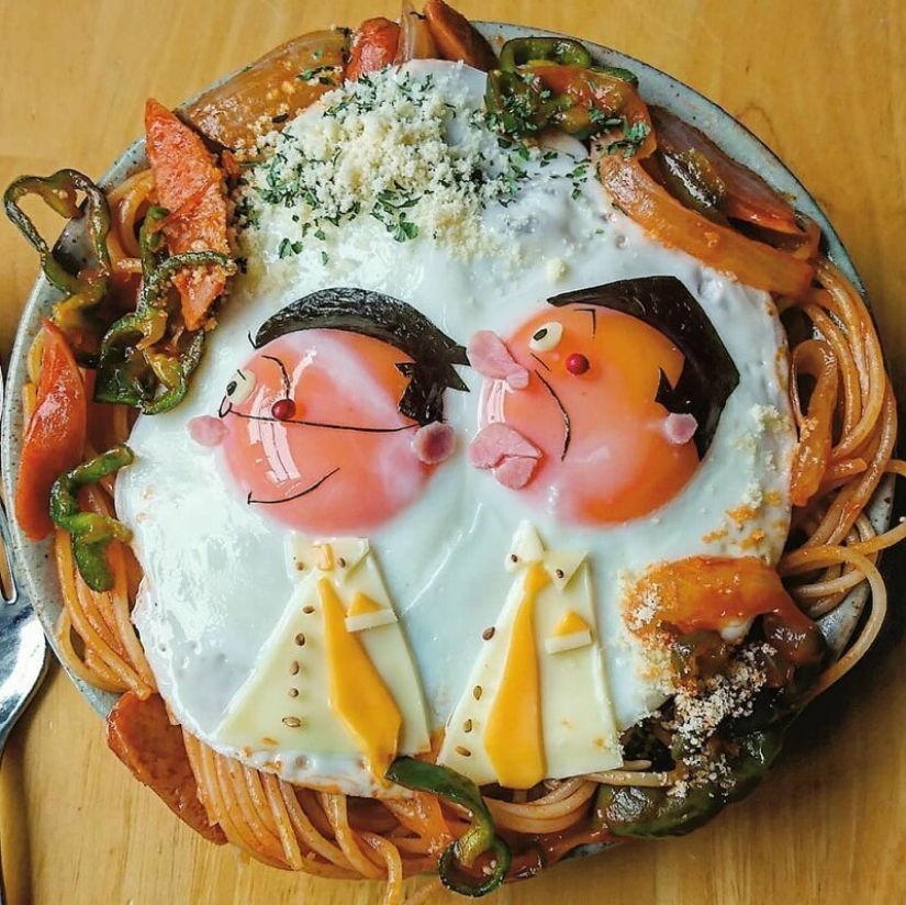 Deliciosos y hermosos huevos de un gran Japonés mamá