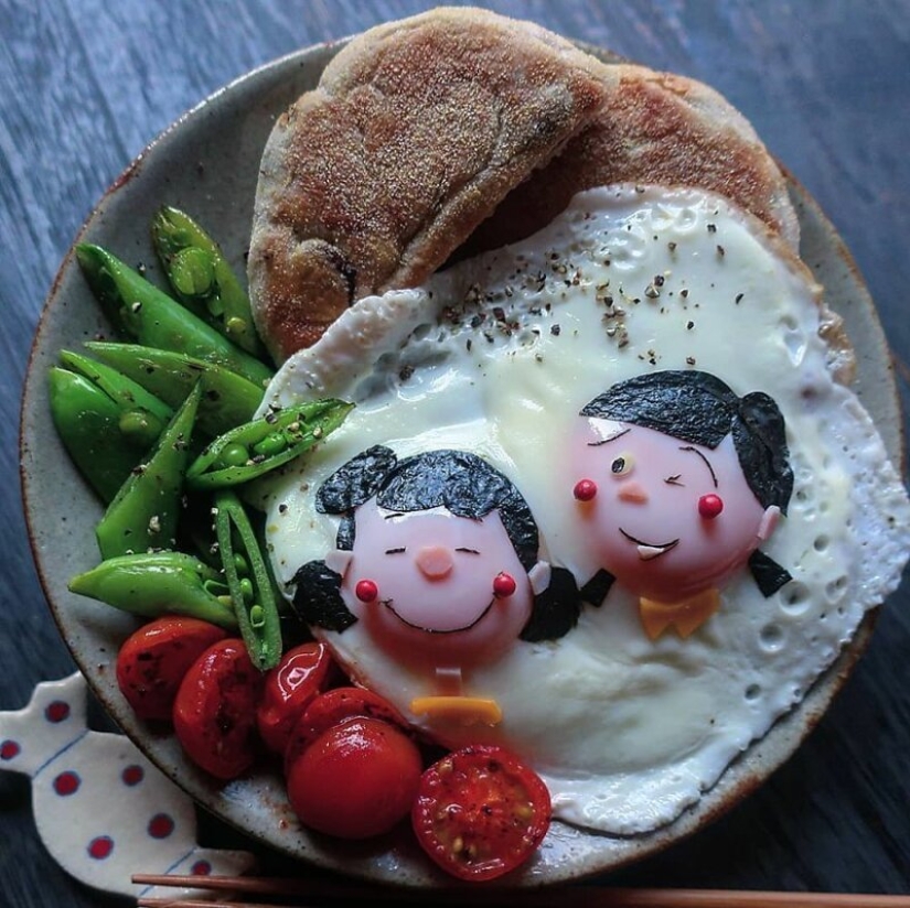 Deliciosos y hermosos huevos de un gran Japonés mamá