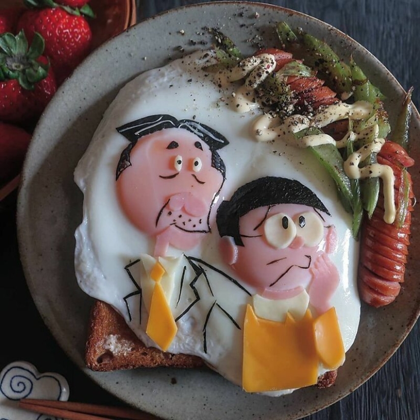 Deliciosos y hermosos huevos de un gran Japonés mamá