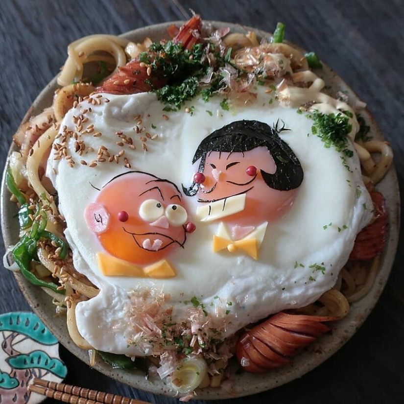 Deliciosos y hermosos huevos de un gran Japonés mamá