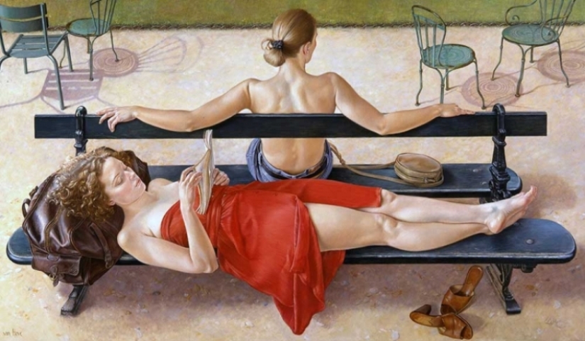 Detachment and sophisticated eroticism in the paintings of Francine Van Hove