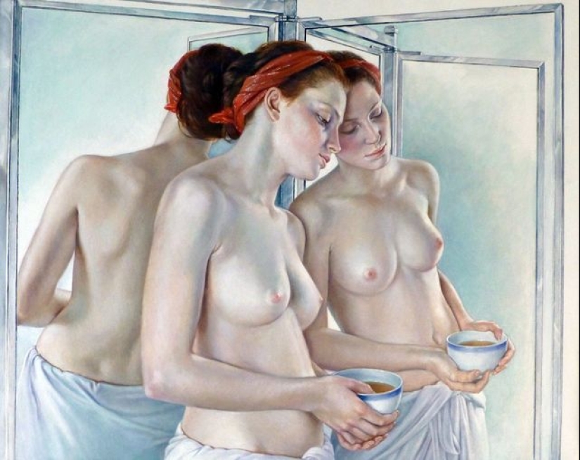 Detachment and sophisticated eroticism in the paintings of Francine Van Hove
