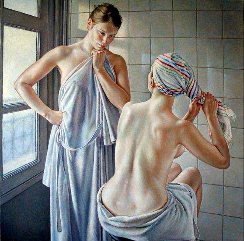 Detachment and sophisticated eroticism in the paintings of Francine Van Hove