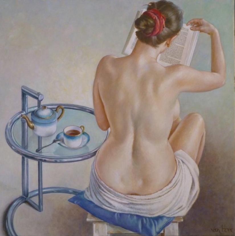 Detachment and sophisticated eroticism in the paintings of Francine Van Hove
