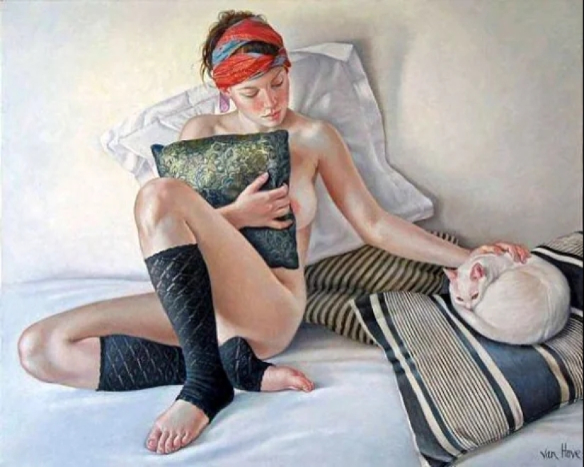 Detachment and sophisticated eroticism in the paintings of Francine Van Hove