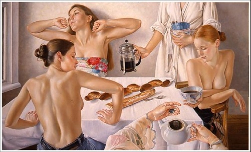 Detachment and sophisticated eroticism in the paintings of Francine Van Hove