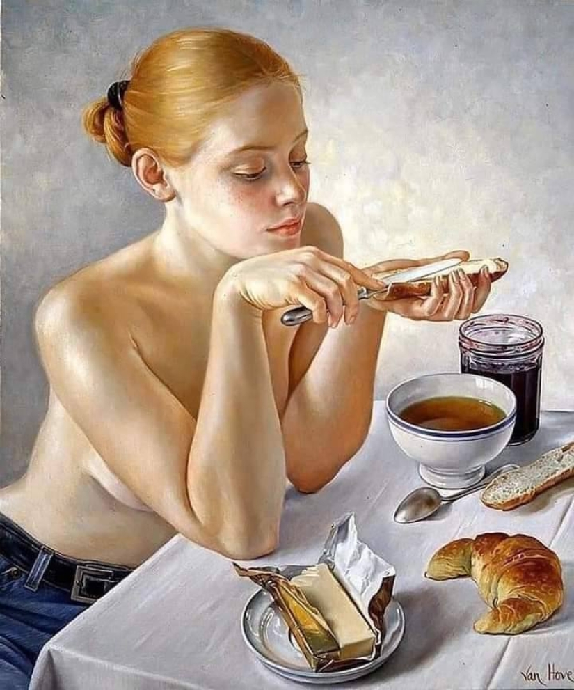 Detachment and sophisticated eroticism in the paintings of Francine Van Hove