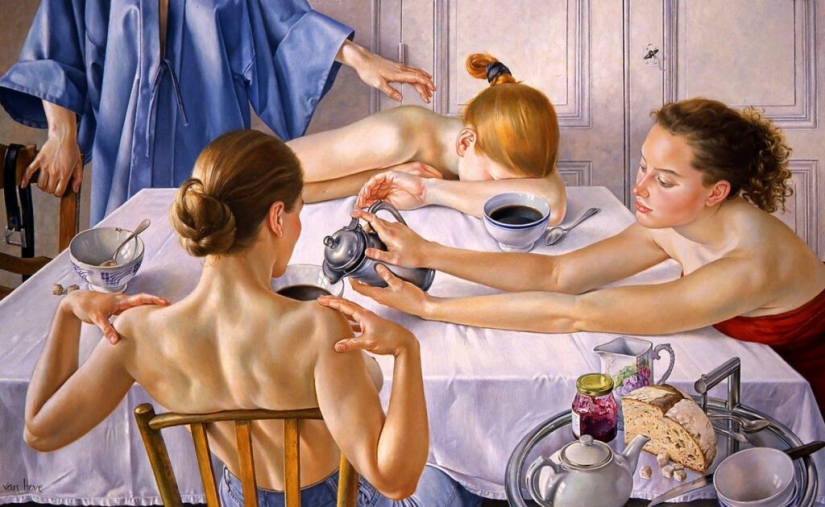 Detachment and sophisticated eroticism in the paintings of Francine Van Hove