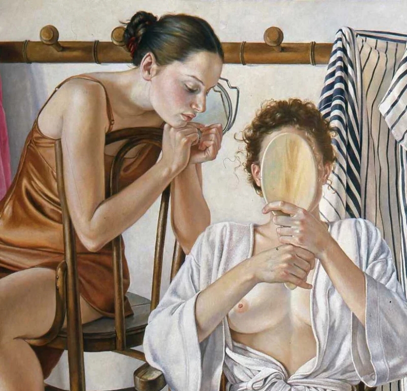 Detachment and sophisticated eroticism in the paintings of Francine Van Hove