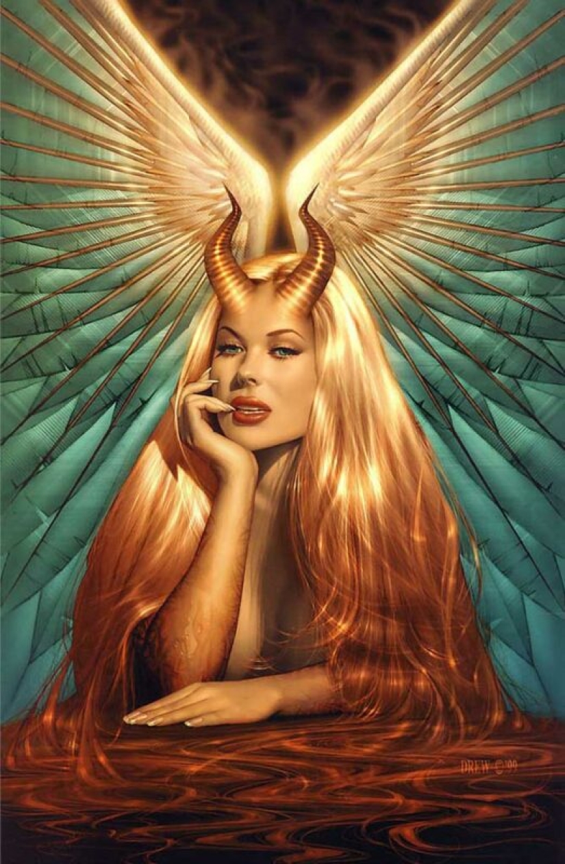 Digital pinup from comic master Drew Posad