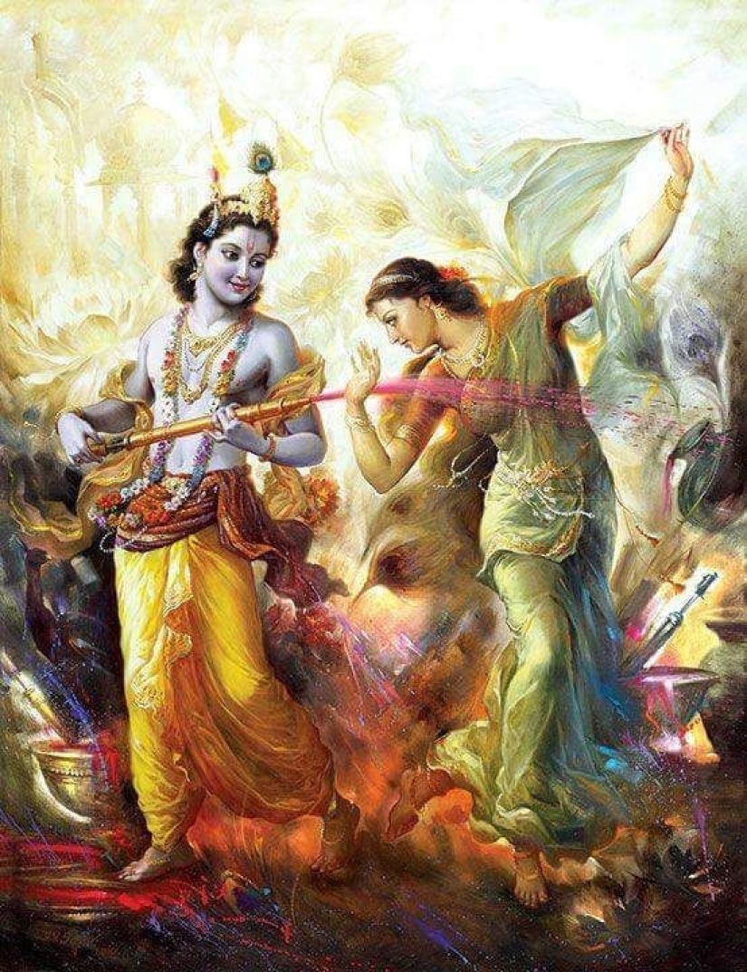 Dioses, personas y épocas en las pinturas del artista Vishal Gurjal