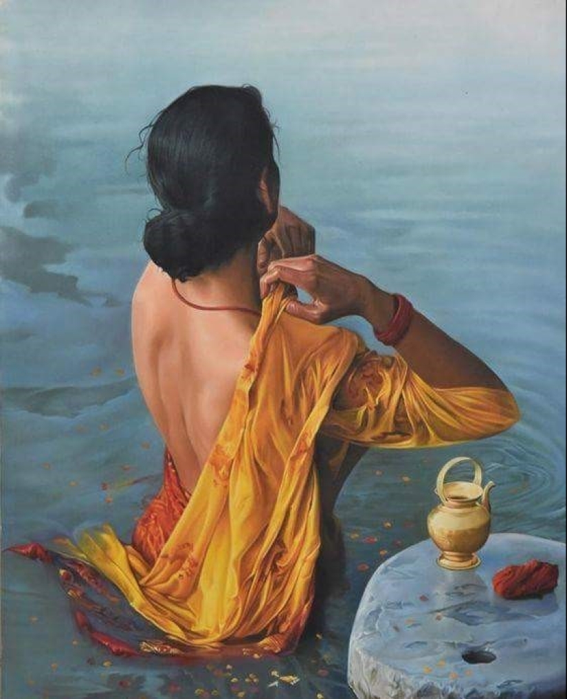 Dioses, personas y épocas en las pinturas del artista Vishal Gurjal