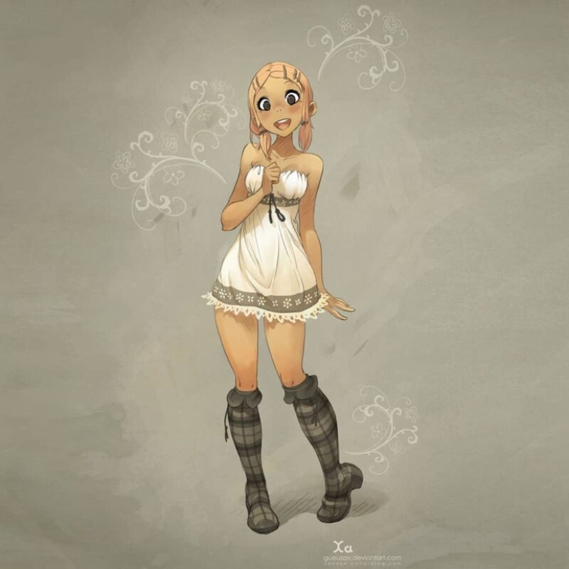 Divertidas chicas del ilustrador Javier Hussin, que vive en la Luna Divertidas chicas del ilustrador Javier Hussin, que vive en la Luna