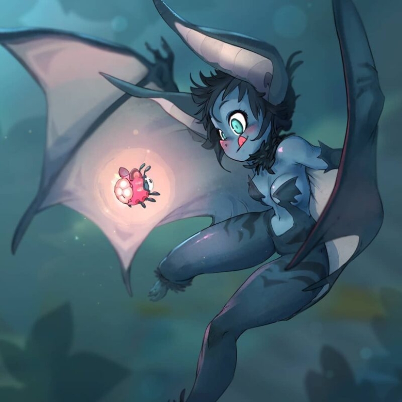 Divertidas chicas del ilustrador Javier Hussin, que vive en la Luna Divertidas chicas del ilustrador Javier Hussin, que vive en la Luna