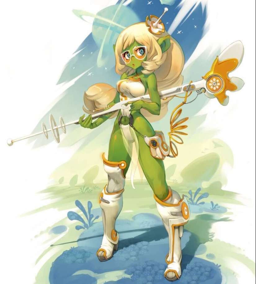 Divertidas chicas del ilustrador Javier Hussin, que vive en la Luna Divertidas chicas del ilustrador Javier Hussin, que vive en la Luna