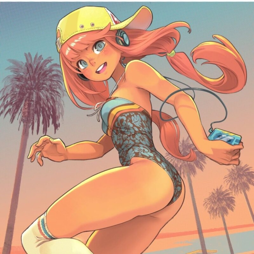 Divertidas chicas del ilustrador Javier Hussin, que vive en la Luna Divertidas chicas del ilustrador Javier Hussin, que vive en la Luna