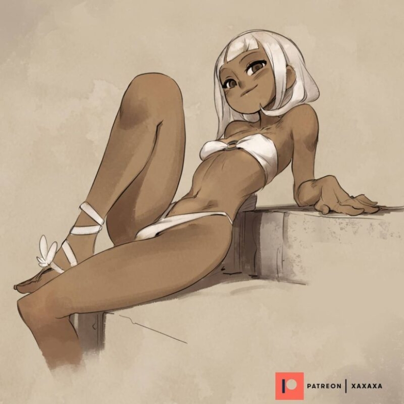 Divertidas chicas del ilustrador Javier Hussin, que vive en la Luna Divertidas chicas del ilustrador Javier Hussin, que vive en la Luna