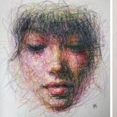 Doodle Liz Y Ahmet: artista crea inusual retratos de mujeres de Karakul