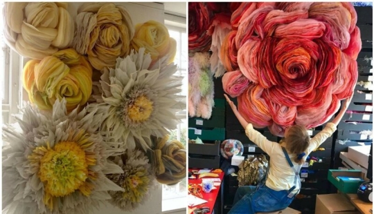 "Each of us needs beauty": why does this woman create huge flowers