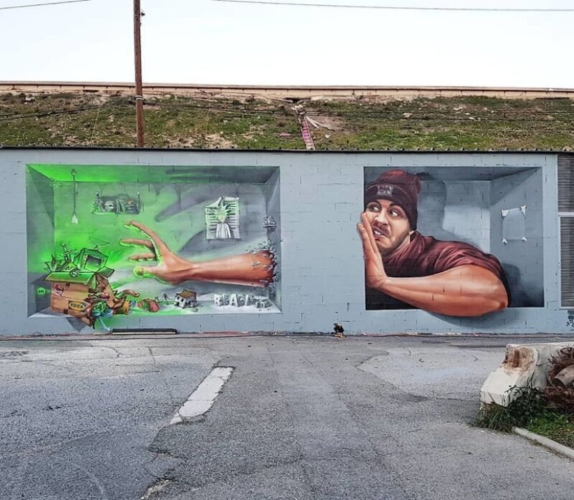 El artista callejero Tom Bragado Blanco y sus impresionantes ilusiones urbanas