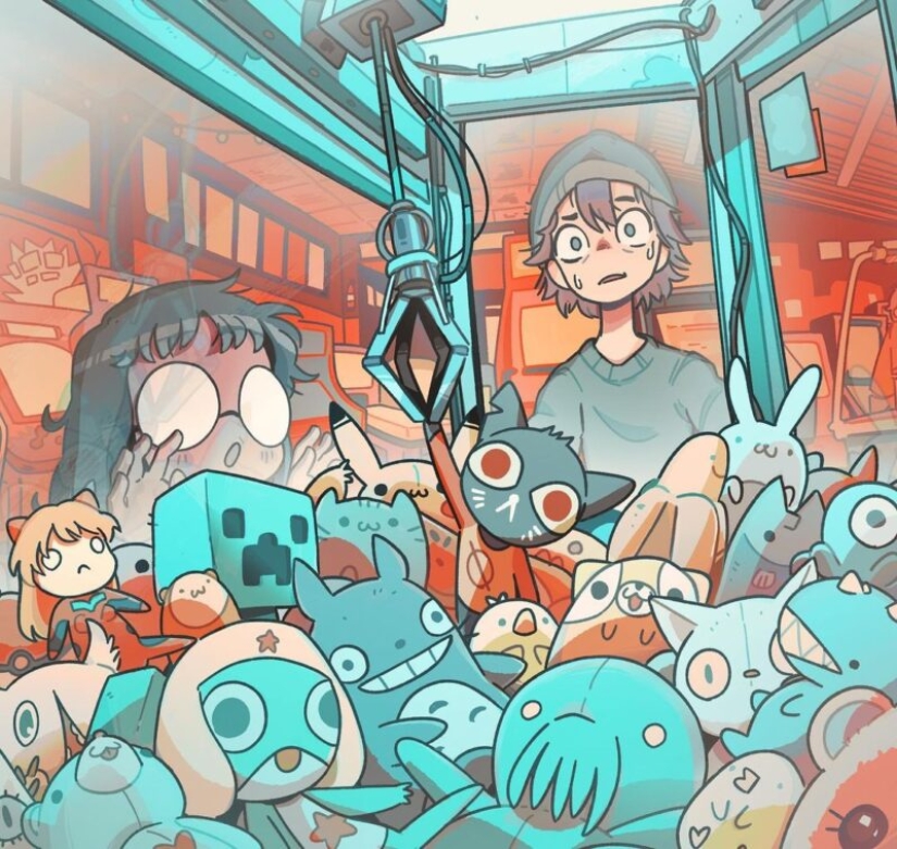 El artista Carles Dalmau crea pinturas lindas, pero vale la pena mirar más de cerca…