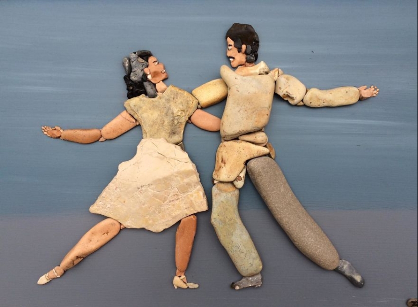 El artista hace pinturas increíblemente realistas a partir de piedras encontradas en la playa El artista hace pinturas increíblemente realistas a partir de piedras encontradas en la playa