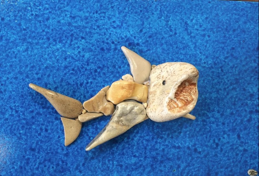 El artista hace pinturas increíblemente realistas a partir de piedras encontradas en la playa El artista hace pinturas increíblemente realistas a partir de piedras encontradas en la playa