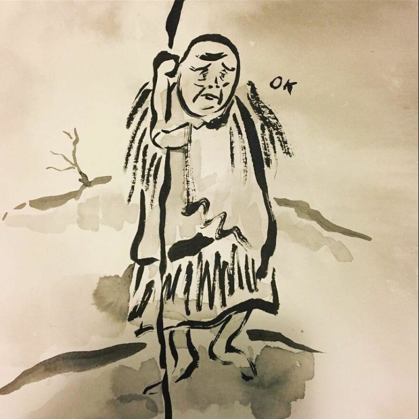 El artista recrea sus memes favoritos al estilo de estampados japoneses