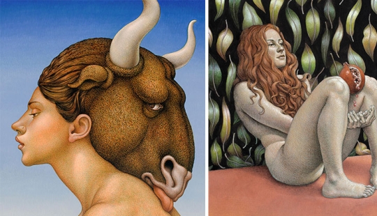 El doble significado de las pinturas de Michael Bergt de Orientales clásicos del Western surrealismo El doble significado de las pinturas de Michael Bergt de Orientales clásicos del Western surrealismo