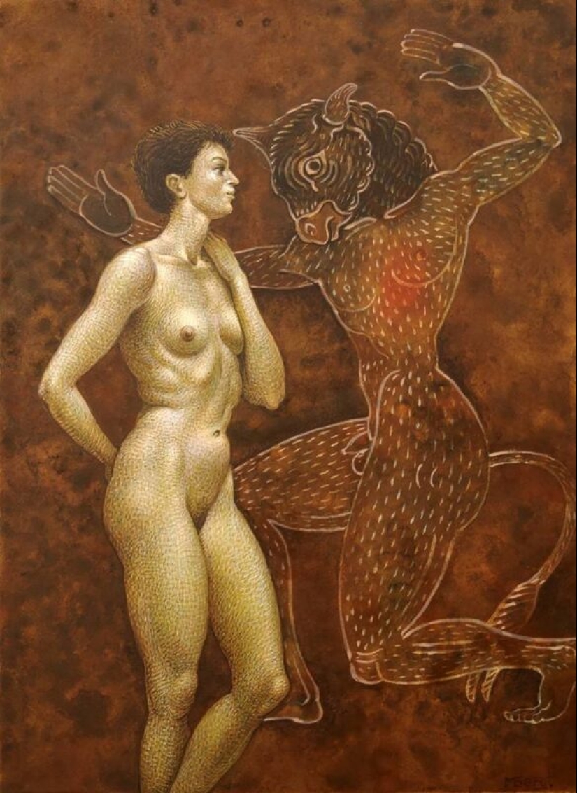 El doble significado de las pinturas de Michael Bergt de Orientales clásicos del Western surrealismo El doble significado de las pinturas de Michael Bergt de Orientales clásicos del Western surrealismo