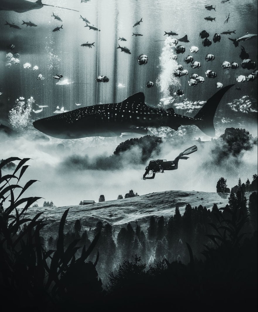 El mundo de la fantasía y el surrealismo en los increíbles collages de Rama Krishna Mukti Adi