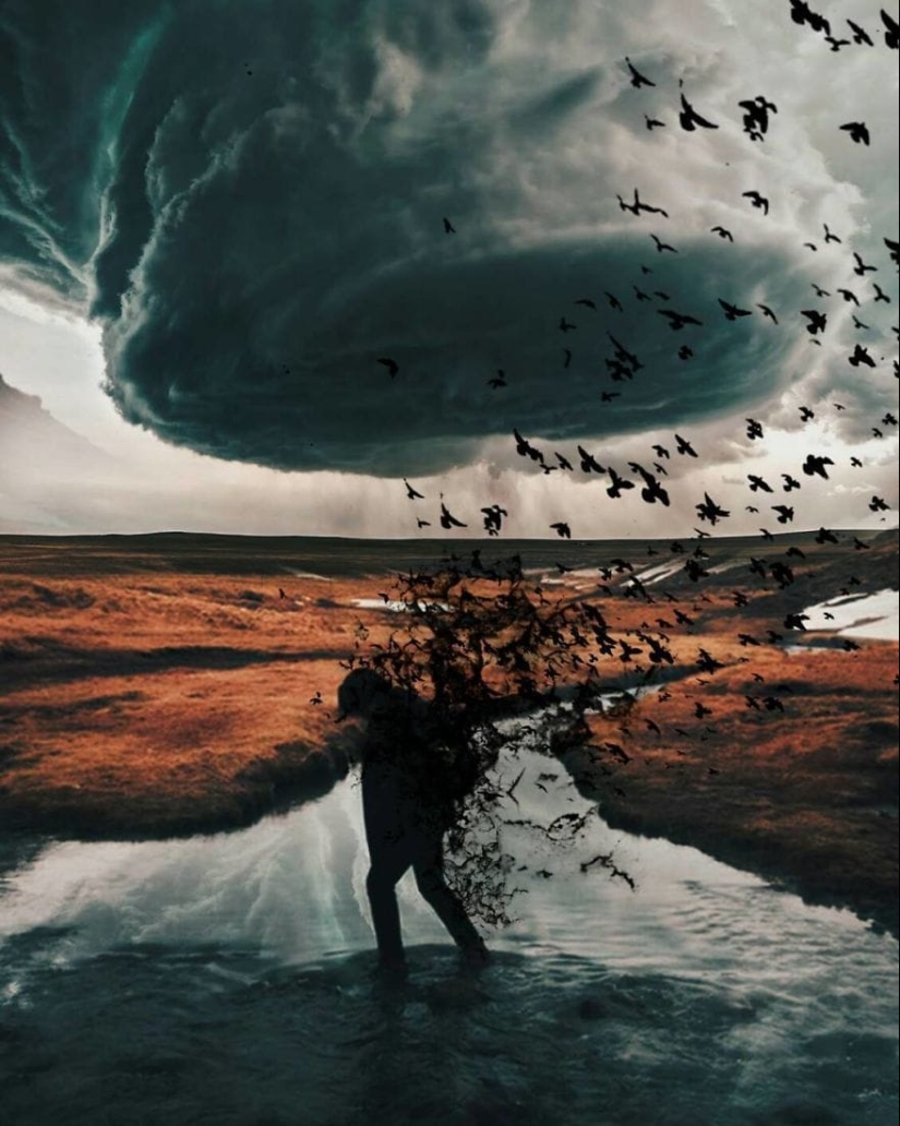 El mundo de la fantasía y el surrealismo en los increíbles collages de Rama Krishna Mukti Adi