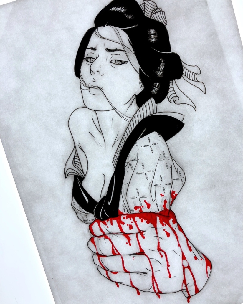 Erotic and dark tattoos from a French artist Erotic and dark tattoos from a French artist