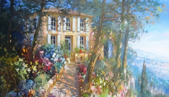 Este artista pinta cuadros con rayos de sol