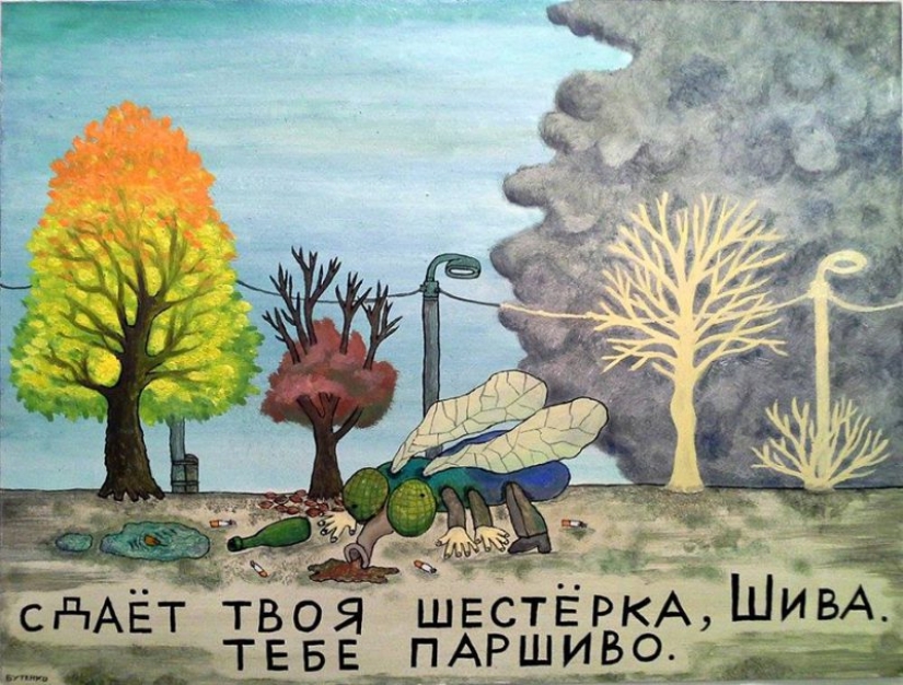 Evil Russian surrealist artist Eugene Butenko