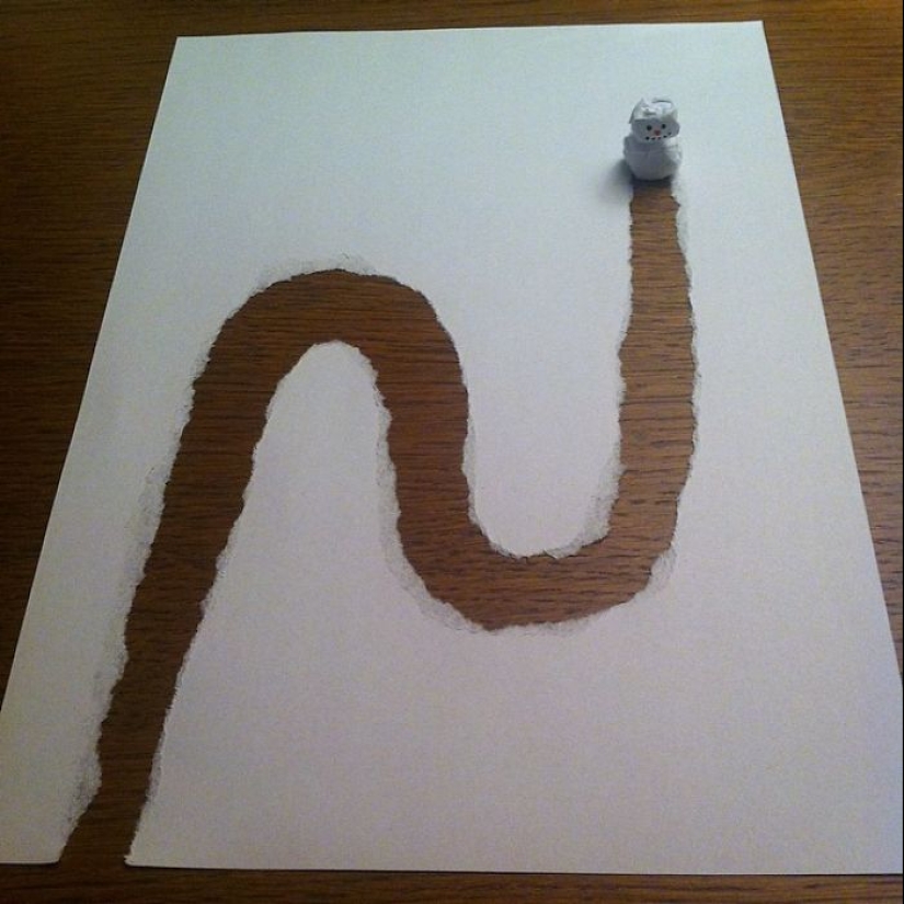 Experimentos con papel: cómicos dibujos 3D de un artista danés Experimentos con papel: cómicos dibujos 3D de un artista danés