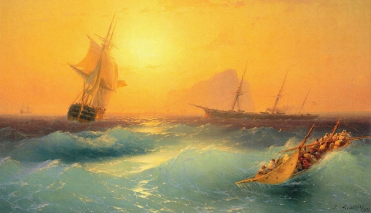 Fantastic luminous waves from a Russian marine artist of the XIX century Fantastic luminous waves from a Russian marine artist of the XIX century