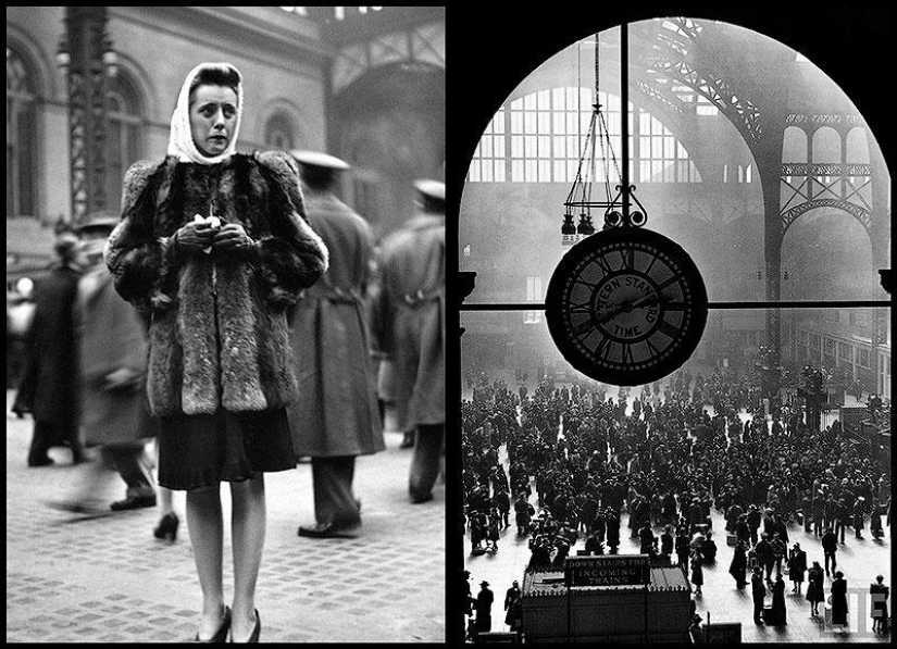 Farewell of an American woman. Pennsylvania Station. 1943 Farewell of an American woman. Pennsylvania Station. 1943