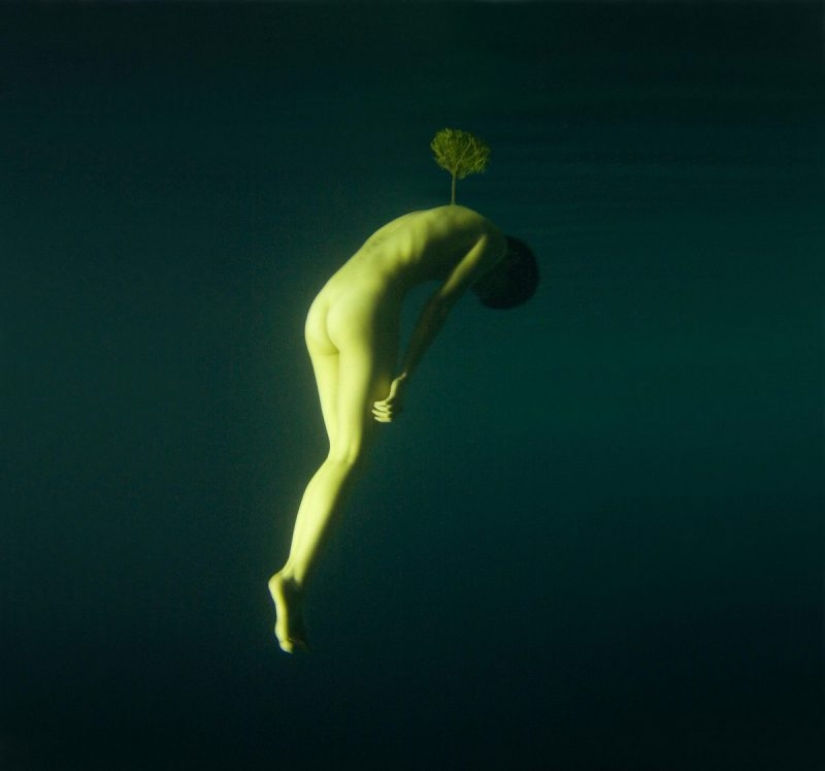 Flying under water in the wonderful photo works of Katerina Bodrunova