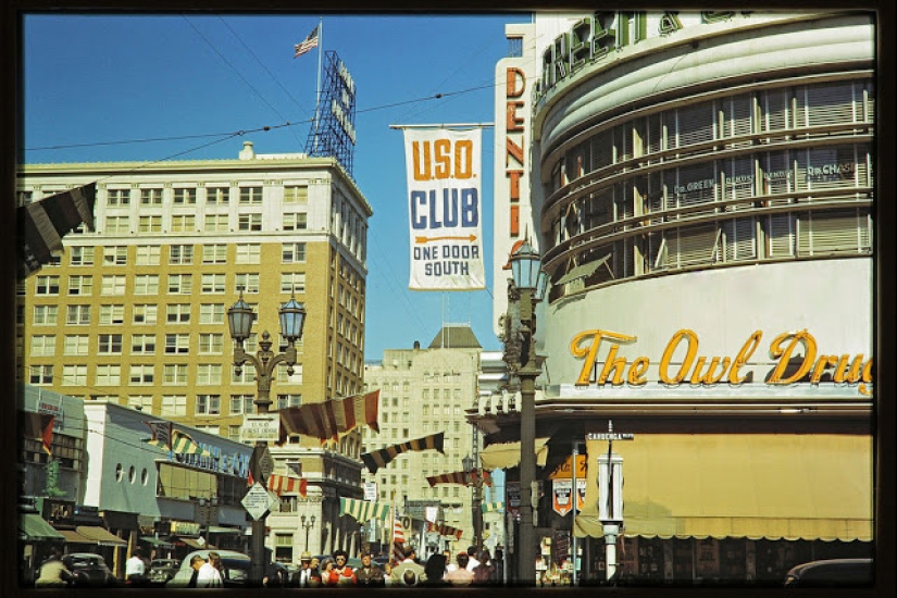 Fotografías en color del tranquilo Los Ángeles durante y después de la Segunda Guerra Mundial