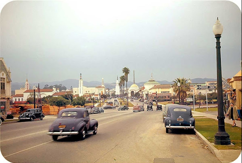 Fotografías en color del tranquilo Los Ángeles durante y después de la Segunda Guerra Mundial